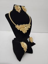 Load image into Gallery viewer, 18K GOLD PLATED EARRING, PENDANT & NECKLACE , PARTY SET