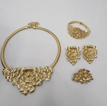 Load image into Gallery viewer, 18K GOLD PLATED EARRING, PENDANT & NECKLACE , PARTY SET