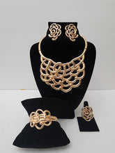 Load image into Gallery viewer, 18K BRAZILIAN ROSE GOLD PLATED EARRING, PENDANT & NECKLACE , PARTY SET