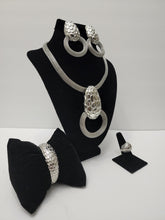 Load image into Gallery viewer, 18K BRAZILIAN WHITE GOLD PLATED PARTY SET