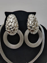 Load image into Gallery viewer, 18K BRAZILIAN WHITE GOLD PLATED PARTY SET