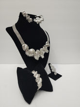 Load image into Gallery viewer, 18K BRAZILIAN WHITE GOLD PLATED PARTY SET