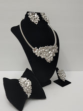 Load image into Gallery viewer, 18K BRAZILIAN WHITE GOLD PLATED PARTY SET