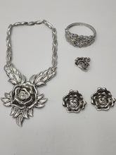 Load image into Gallery viewer, 18K BRAZILIAN WHITE GOLD PLATED PARTY SET