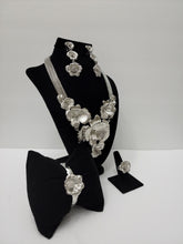 Load image into Gallery viewer, 18K BRAZILIAN WHITE GOLD PLATED PARTY SET