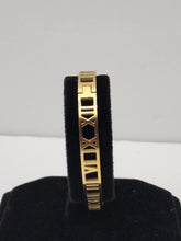 Load image into Gallery viewer, 18K GOLD PLATED STAINLESS STEEL SMALL ROMAN NUMERIAL BANGLE
