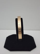 Load image into Gallery viewer, 18K ROSE GOLD PLATED STAINLESS STEEL SMALL ROMAN NUMERIAL BANGLE