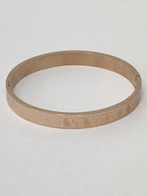 Load image into Gallery viewer, 18K ROSE GOLD PLATED STAINLESS STEEL SMALL ROMAN NUMERIAL BANGLE