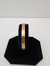Load image into Gallery viewer, 18K ROSE GOLD PLATED STAINLESS STEEL SMALL G BANGLE