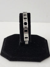 Load image into Gallery viewer, 18K ITALIAN WHITE GOLD PLATED ROMAN NUMERAL BANGLE