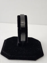 Load image into Gallery viewer, 18K ITALIAN BLACK GOLD PLATED ROMAN NUMERAL BANGLE