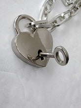 Load image into Gallery viewer, SLIVER 3 LAYER LOCK AND KEY NECKLACE