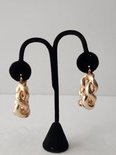 Load image into Gallery viewer, 18K ITALIAN ROSE GOLD PLATED TWISTED HOOP EARRINGS