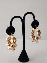 Load image into Gallery viewer, 18K ITALIAN ROSE GOLD PLATED TWISTED HOOP EARRINGS