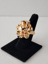 Load image into Gallery viewer, 18K ITALIAN ROSE GOLD PLATED BOLD FLOWER RING