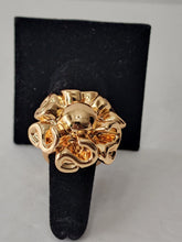 Load image into Gallery viewer, 18K ITALIAN ROSE GOLD PLATED BOLD FLOWER RING
