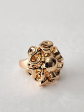 Load image into Gallery viewer, 18K ITALIAN ROSE GOLD PLATED BOLD FLOWER RING