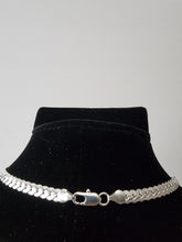 Load image into Gallery viewer, 18K ITALIAN WHITE GOLD PLATED HERRINGBONE NECKLACE
