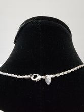 Load image into Gallery viewer, 18K ITALIAN WHITE GOLD PLATED TWISTED ROPE NECKLACE