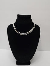 Load image into Gallery viewer, 18K ITALIAN WHITE GOLD PLATED FLAT MARINER CHOKER  NECKLACE