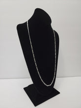 Load image into Gallery viewer, 18K ITALIAN WHITE GOLD PLATED FIGARO NECKLACE
