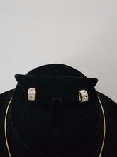 Load image into Gallery viewer, 18K BRAZILIAN GOLD PLATED CZ EARRING & NECKLACE SET