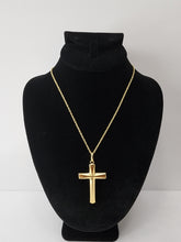 Load image into Gallery viewer, 18K Gold Plated Cross Pendant and Necklace