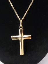 Load image into Gallery viewer, 18K Gold Plated Cross Pendant and Necklace
