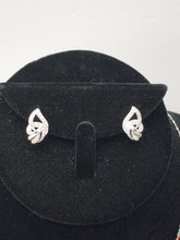 Load image into Gallery viewer, 18K ITALIAN WHITE GOLD PLATED NECKLACE & PENDANT, RING & EARRING SET