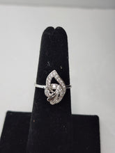 Load image into Gallery viewer, 18K ITALIAN WHITE GOLD PLATED NECKLACE & PENDANT, RING & EARRING SET