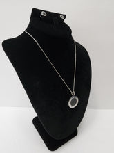 Load image into Gallery viewer, 18K STAINLESS STEEL SLIVER NECKLACE, PENDANT, & EARRING SET