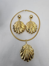 Load image into Gallery viewer, 18K BRAZILIAN GOLD PLATED CORD NECKLACE, PENDANT, EARRING SET