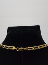 Load image into Gallery viewer, 18K ITALIAN GOLD PLATED 3 TONE MESH AND LINK NECKLACE