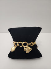 Load image into Gallery viewer, 18K GOLD PLATED FISH AND SEA SHELL CHARM BRACELET