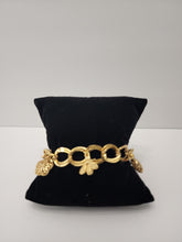 Load image into Gallery viewer, 18K ITALIAN GOLD PLATED BEE CHARM BRACELET