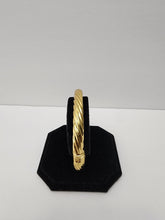Load image into Gallery viewer, 18K ITALIAN GOLD PLATED TWISTED BANGLE