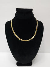 Load image into Gallery viewer, 18K ITALIAN GOLD PLATED BOLD CHUNKY RAZOR AND CHAIN NECKLACE
