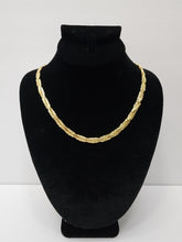 Load image into Gallery viewer, 18K ITALIAN GOLD PLATED BOLD CHUNKY  FLAT TWISTED NECKLACE