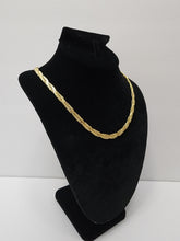 Load image into Gallery viewer, 18K ITALIAN GOLD PLATED BOLD CHUNKY  FLAT TWISTED NECKLACE