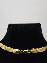 Load image into Gallery viewer, 18K ITALIAN GOLD PLATED BOLD CHUNKY  FLAT TWISTED NECKLACE