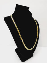 Load image into Gallery viewer, 18K ITALIAN GOLD PLATED BOLD CHUNKY RAZOR AND CHAIN NECKLACE