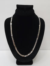 Load image into Gallery viewer, 18K ITALIAN WHITE GOLD PLATED BOLD CHUNKY RAZOR & CHAIN NECKLACE