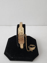 Load image into Gallery viewer, 18K GOLD PLATED BABY ADJUSTABLE BANGLE & RING