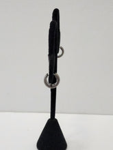 Load image into Gallery viewer, 18K WHITEGOLD PLATED STAINLESS STEEL HUGGIE HOOPEARRINGS