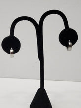 Load image into Gallery viewer, 18K WHITEGOLD PLATED STAINLESS STEEL HUGGIE HOOPEARRINGS