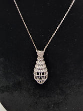 Load image into Gallery viewer, 18K WHITE GOLD PLATED CZ EARRING & PENDANT SET