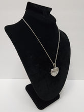Load image into Gallery viewer, 18K ITALIAN WHITE GOLD PLATED HEART PENDANT & NECKLACE