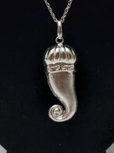 Load image into Gallery viewer, 18K ITALIAN WHITE GOLD PLATED CHUNKY PENDANT & NECKLACE