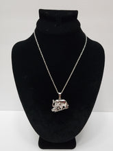 Load image into Gallery viewer, 18K ITALIAN WHITE GOLD PLATED ELEPHANT PENDANT & NECKLACE