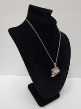 Load image into Gallery viewer, 18K ITALIAN WHITE GOLD PLATED ELEPHANT PENDANT & NECKLACE